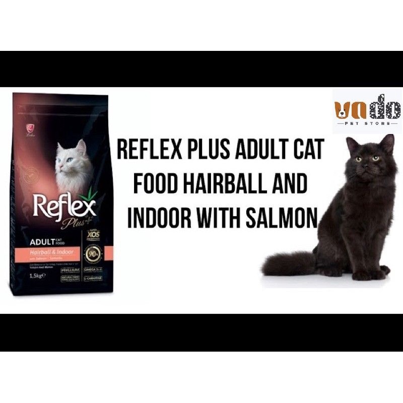Hạt Reflex Adult Hairball &amp; Indoor - Thức ăn hạt Reflex vị cá hồi hỗ trợ búi lông