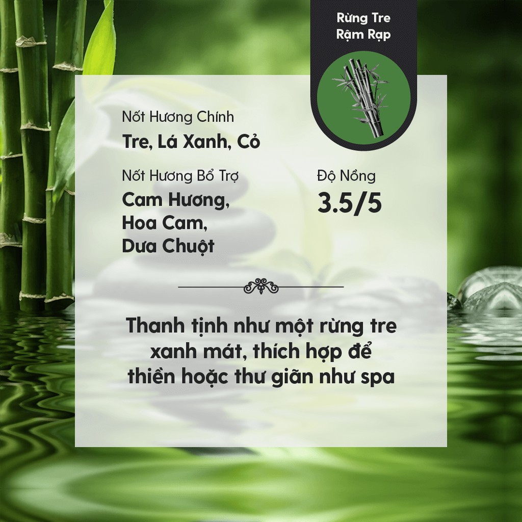 Tinh Dầu Phối Hương Bamboo Thicket (Gỗ Tre Mát) Làm Nến Thơm, Xông Thơm Phòng HENY GARDEN