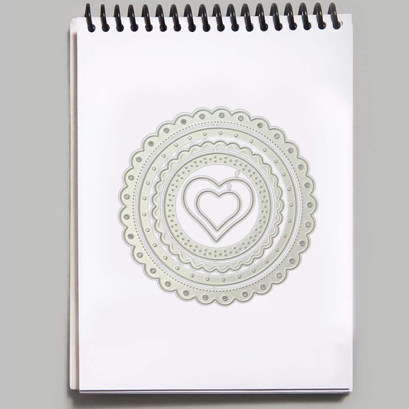 Khuôn Cắt Giấy 3D Hình Trái Tim Trang Trí Scrapbook