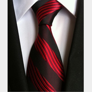 Cà vạt nam FITTOP CAVAT-036 đỏ đen Bản 8cm