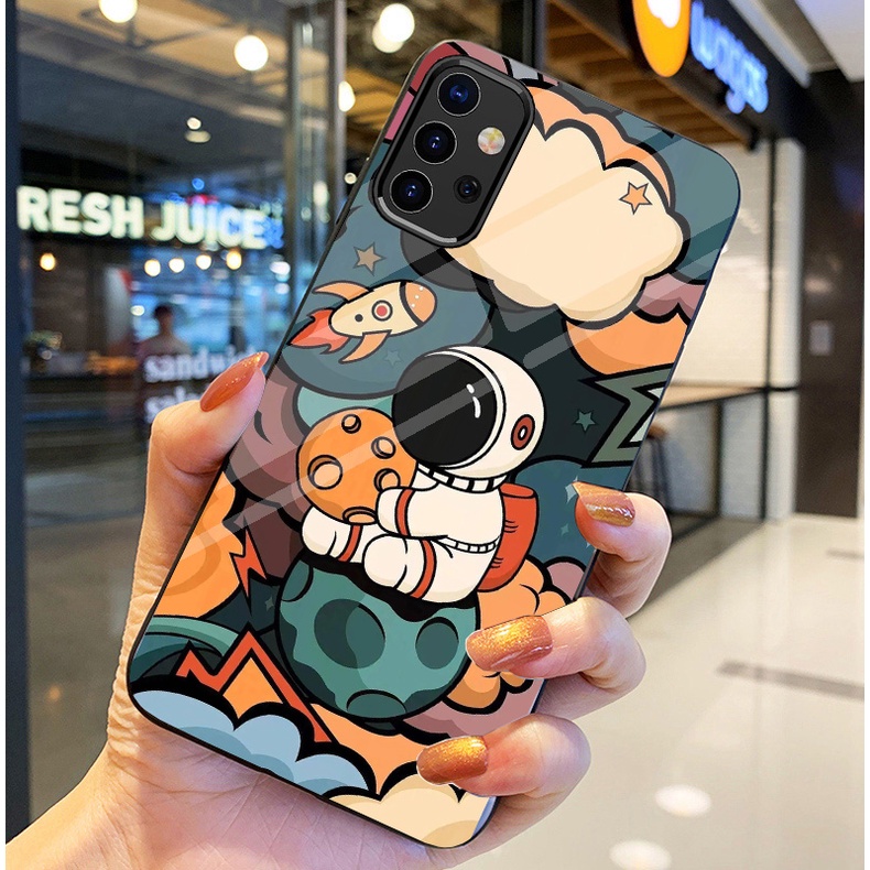 Ốp Lưng SAMSUNG GALAXY A13, A23, A33 5G, A53 5G, A73 5G Ốp kính bóng cao cấp Phi Hành Gia
