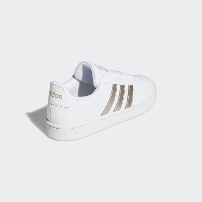 (100% chính hãng Adidas) Giày Adidas Grand Court Base "Cloud White/Platinum Metallic" | BigBuy360 - bigbuy360.vn