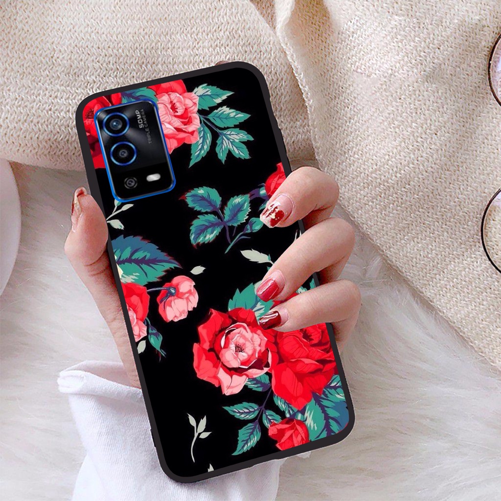 Ốp lưng Oppo A55 4G viền dẻo TPU BST Hoạ Tiết Hoa