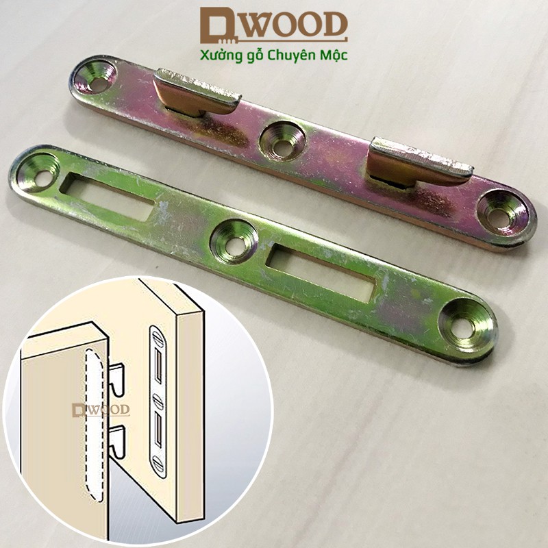 Bộ pát sắt giường Dwood bảy màu 128x17x4mm sắt dày liên kết ngàm chịu lực