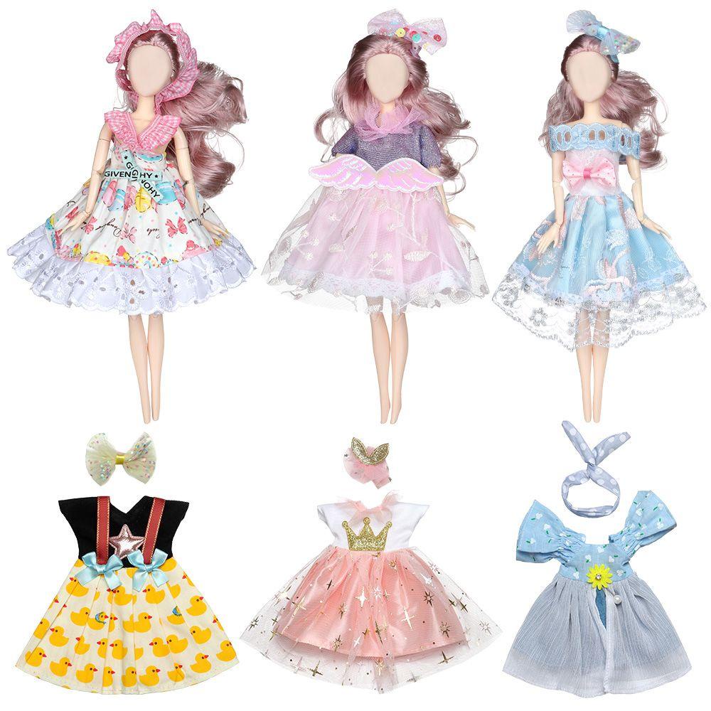 1 Bộ Quần Áo Trung Tính Màu Cầu Vồng Dành Cho Búp Bê BJD