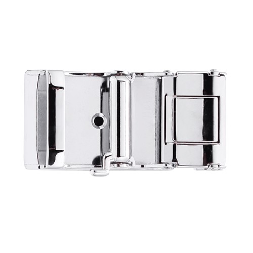 HP9209 - Đầu khóa da cá sấu Huy Hoàng 3,5 phân đầu trắng màu đen