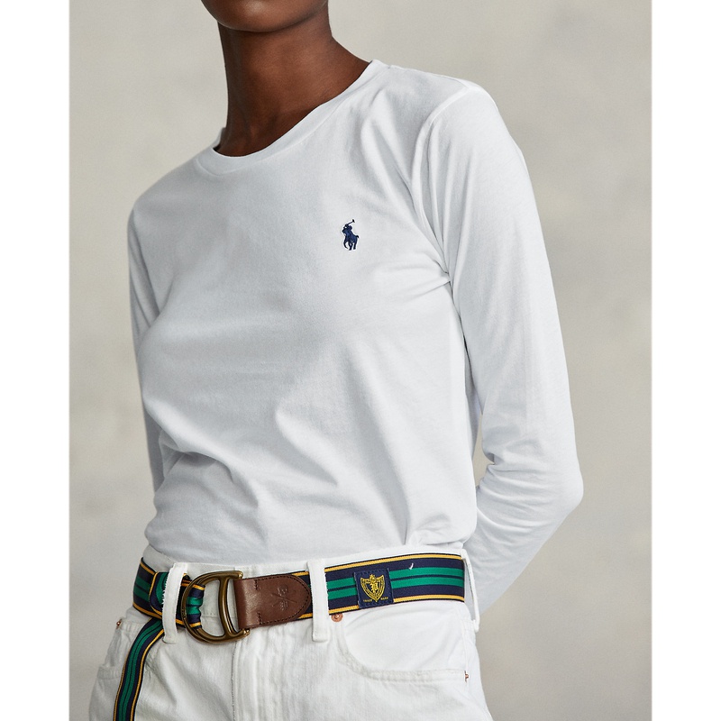 Áo Thun Trơn Dài Tay Cotton Ralph Lauren RL22660