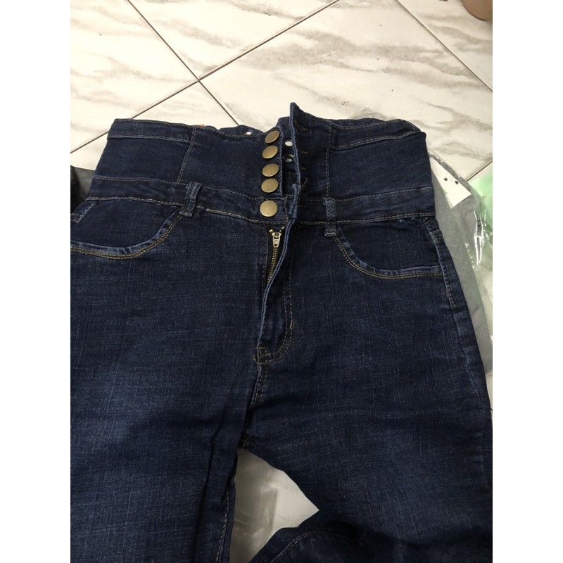 Quần bò cạp cao đan lưng siêu đẹp. Size S M L. Sỉ 130k