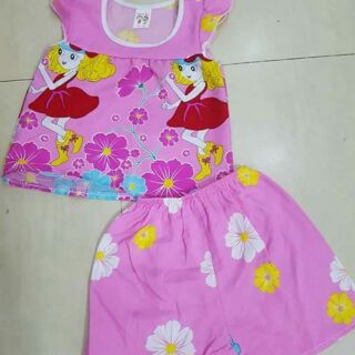Bộ lanh lụa bé gái, chất lanh lụa không nhăn ko co rút.giá 35k/b