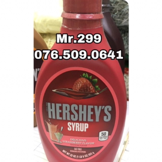 Syrup Mỹ hiệu Hersey chai nhỏ 660Ml