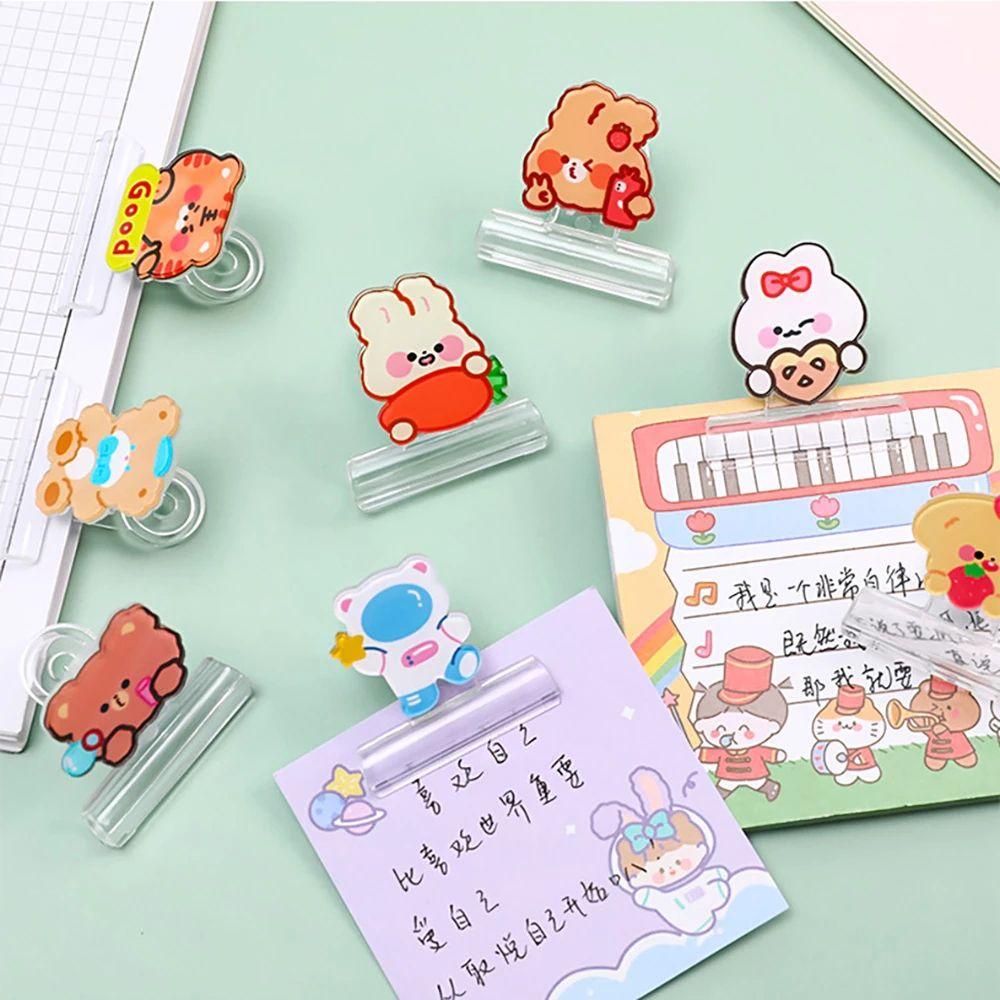 Kẹp Niêm Phong Túi Bánh Kẹp Niêm Phong Bằng Acrylic Trong Suốt In Chữ Hoạt Hình