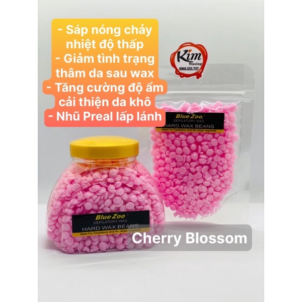 300g Sáp wax lông Bluezoo Cherry Blossom Hoa Anh đào giảm thâm sau wax | BigBuy360 - bigbuy360.vn