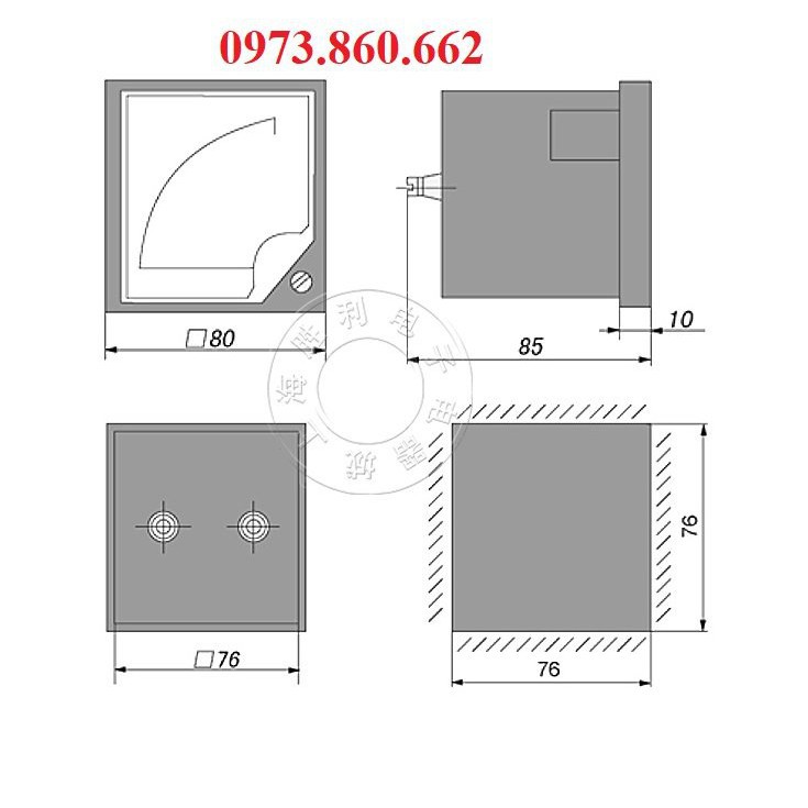 Đồng hồ hiển thị dòng điện Ampe 6L2-A - Ampe kế -TBĐ