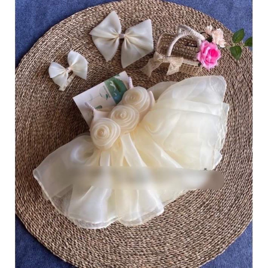 đầm công chúa cho bé 7-17kg cho bé đi tiệc cực xinh, đầm nhiều lớp bồng bềnh, chất vải mềm mịn