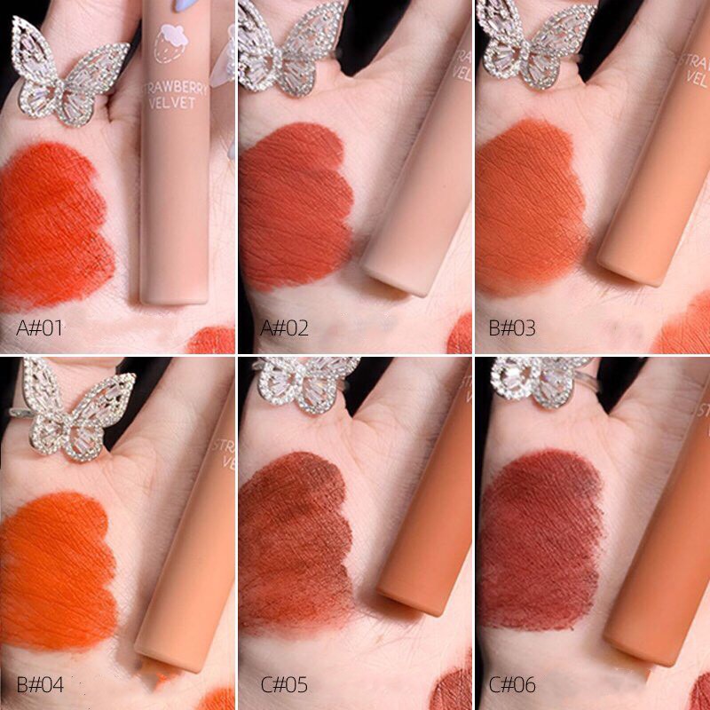 Son kem lì XIYUAN Strawberry Matte Velvet XIYU01 | Thế Giới Skin Care