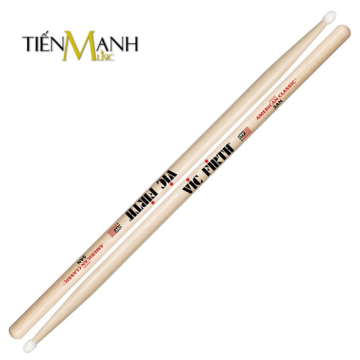 [Chính Hãng] Dùi Trống Vic Firth Đầu Nhựa 5AN - American Classic Hickory Drumsticks