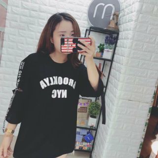 Áo thun rách tay NYC chất da cá