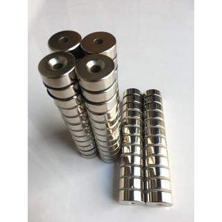 Nam châm đất hiếm 30x10 lỗ vít 6mm