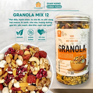 Granola Siêu Hạt Mix 12, Ngũ Cốc Mix 11 100% Hạt Không Yến Mạch NHALAM