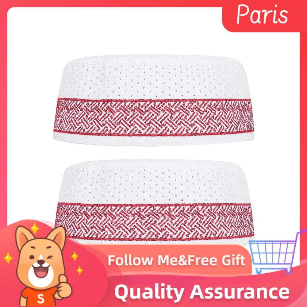 Set 2 Mũ Cầu Nguyện Thêu Họa Tiết Thời Trang Cho Nam
