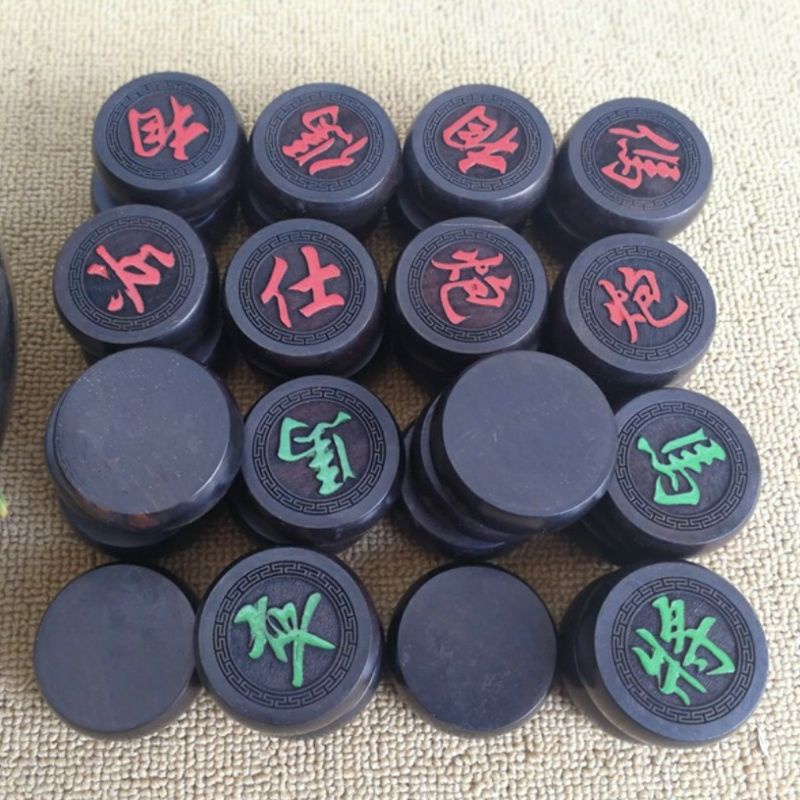 bộ quân cờ tướng gỗ mun