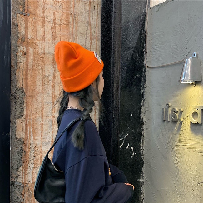 Mũ len giữ ấm bảo vệ tai màu sắc kẹo ngọt phong cách thời trang nhật bản