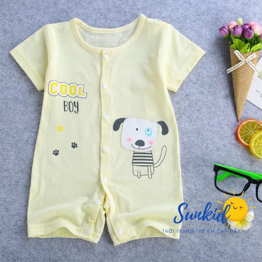 BODY SUIT TAY NGẮN CHO BÉ SƠ SINH - Body liền thân cotton cho bé sơ sinh, hàng đẹp xuất Hàn