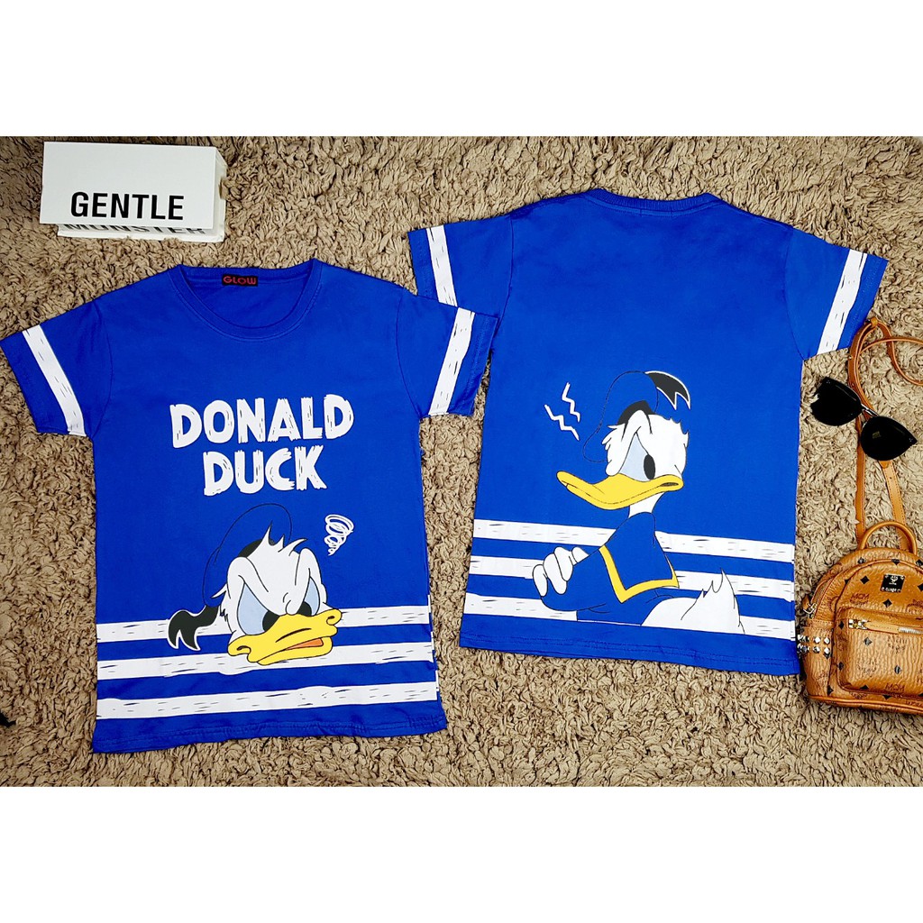 Donald Duck Áo Thun In Hình Thần Tình Yêu Cupid Kẻ Sọc Cá Tính Cho Nam