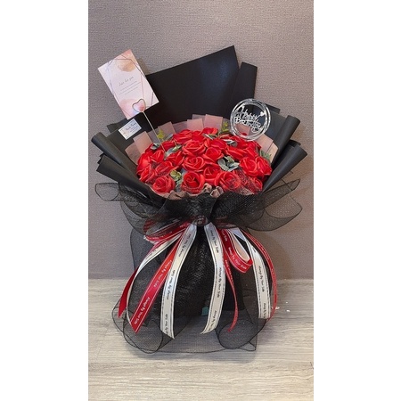 Bó hoa sáp cao cấp 40bông. Có ship Hoả tốc HN