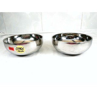 Bát Inox cách nhiệt chống nóng 16cm (2 Lớp) (cái)