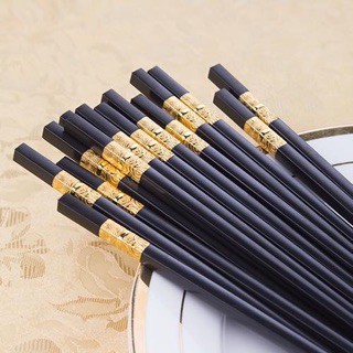 Đũa Khảm Vàng Phong Cách Nhật Bản (Hộp 10 Đôi)