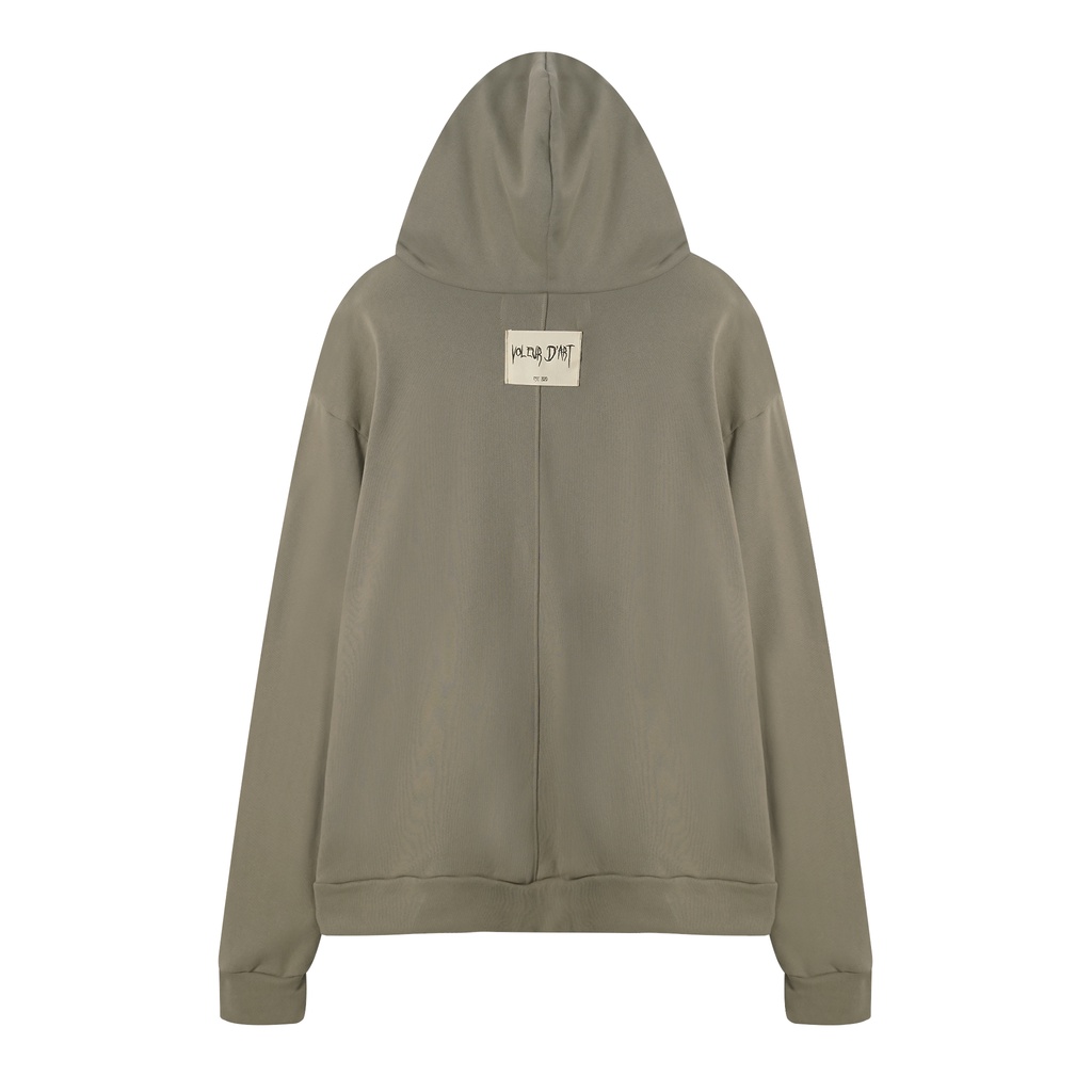 Áo KHOÁC HOODIE Ridiculous - SCRAPPED HOODIE, Vải nỉ cotton 2 chiều 100%