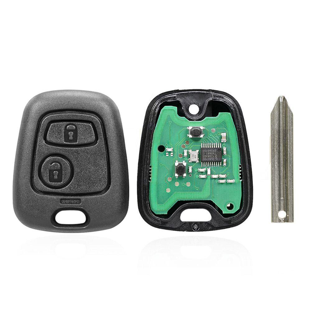 Chìa Khóa Điều Khiển Từ Xa 2 Nút ID46 Chuyên Dụng Cho Xe Hơi Peugeot