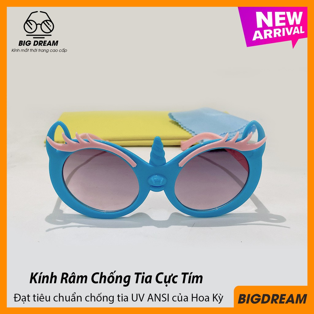 Kính mát cao cấp chống tia UV dành cho bé gái siêu dễ thương BD61016 - Kính râm thời trang cho trẻ từ 1 tới 6 tuổi