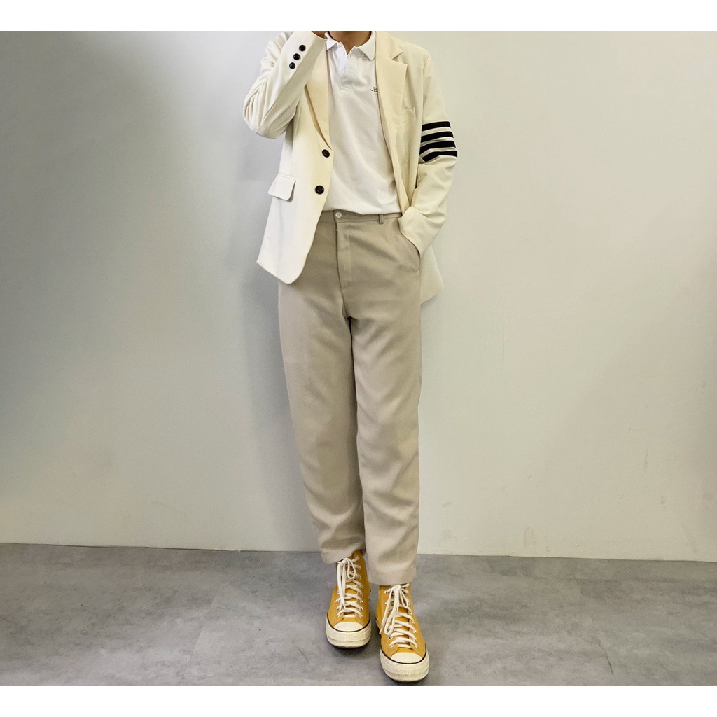 Áo vest blazer s365 store nam hàn quốc tay kẻ sọc kiểu cách thời trang - JK0103