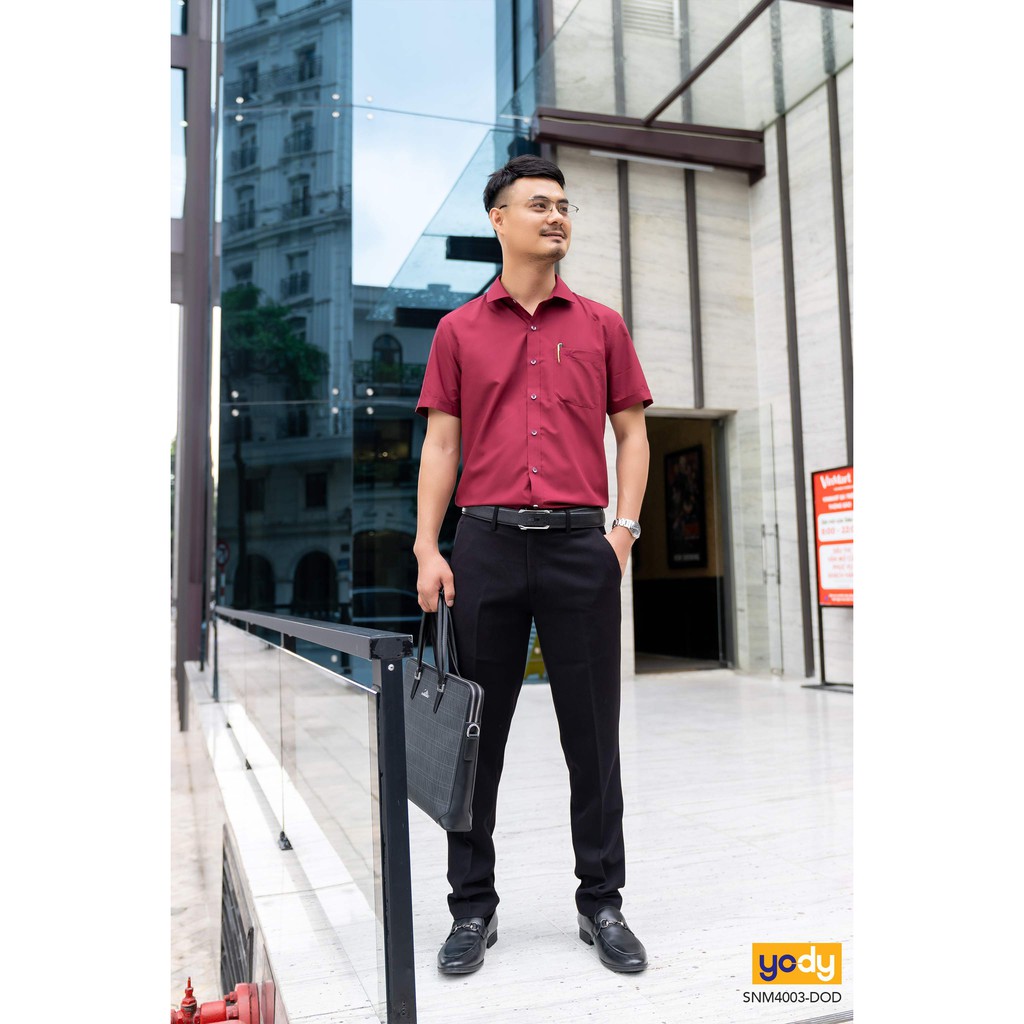 Áo Sơ Mi Nam YODY Tay Ngắn 2 Túi Classic, Phong Cách Hàn Quốc Dáng Công Sở Mã SP SNM4003