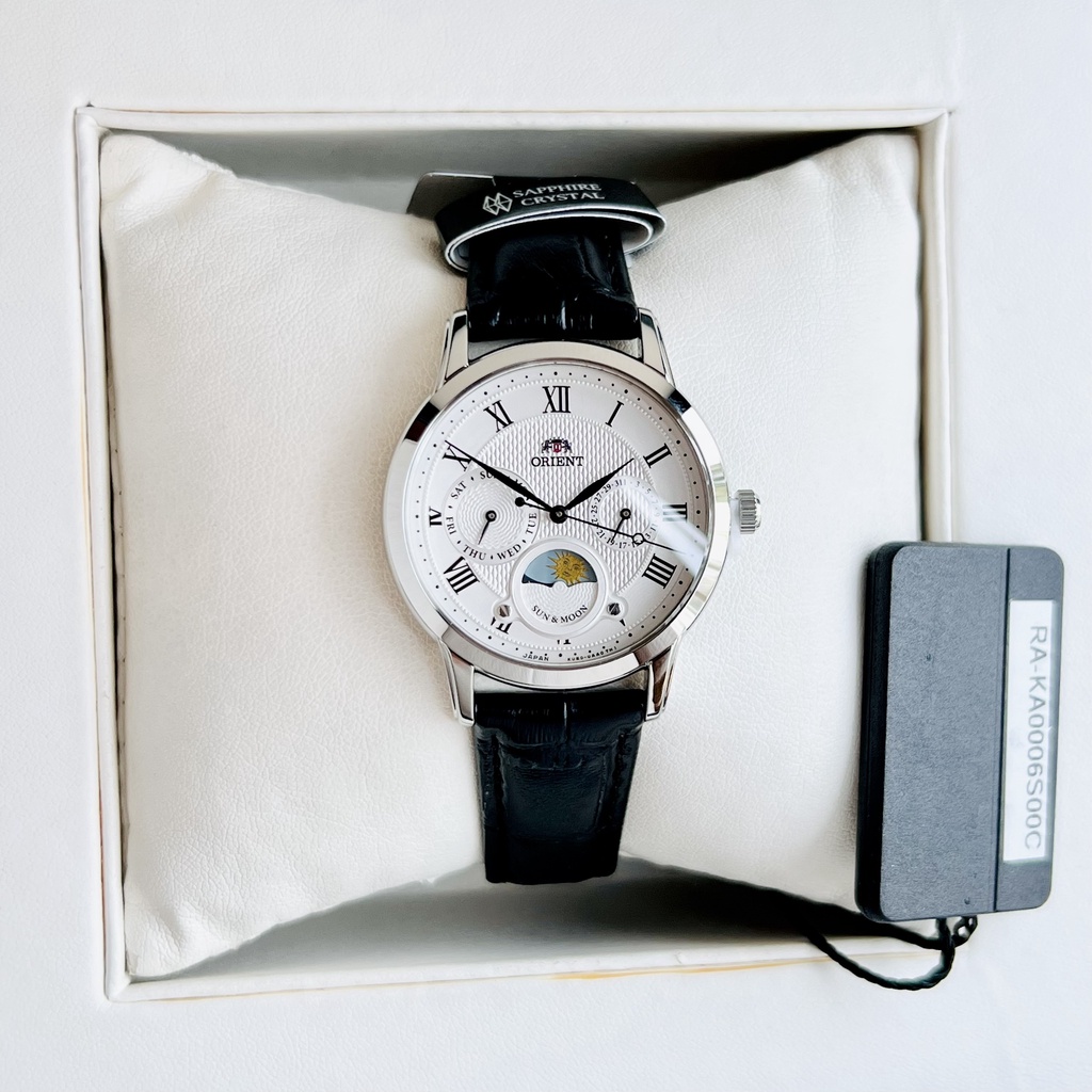 Đồng hồ nữ dây da cao cấp Orient Nữ Sun And Moon RA-KA0006S00C Bảo hành 1 năm Hyma watch