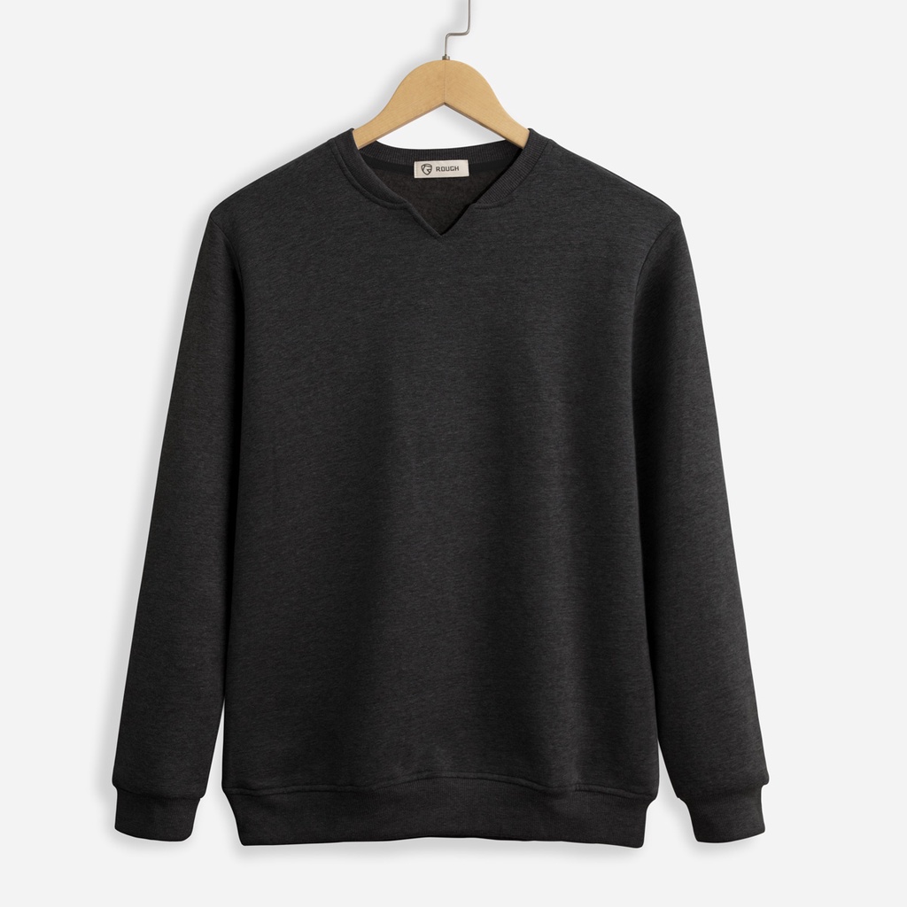 Áo Sweater Nỉ Nam ROUGH Chất Nỉ Hàn Quốc Cổ Tròn Khoét V Trẻ Trung | BigBuy360 - bigbuy360.vn