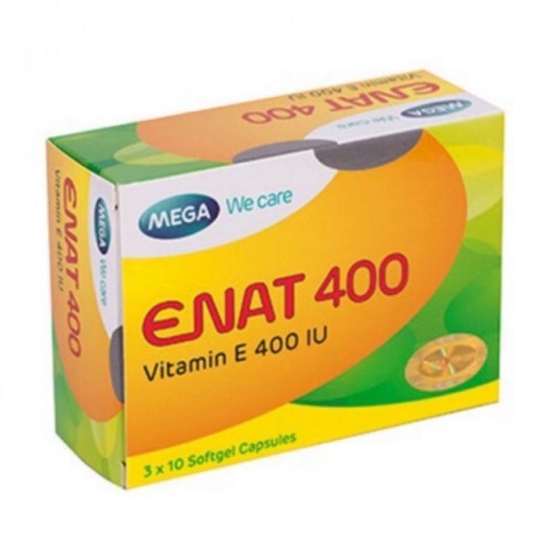 ENAT 400 - Mega We Care [Hộp 30 viên] - Viên uống Vitamin E 400UI giúp da căng mịn, chống#$#