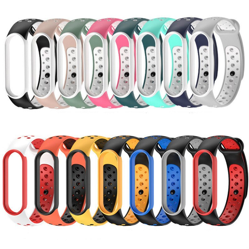 Dây Đeo Thay Thế Chất Liệu Silicon Chống Thấm Nước Cho Xiaomi Mi Band 5 / 5nfc (15 Màu)