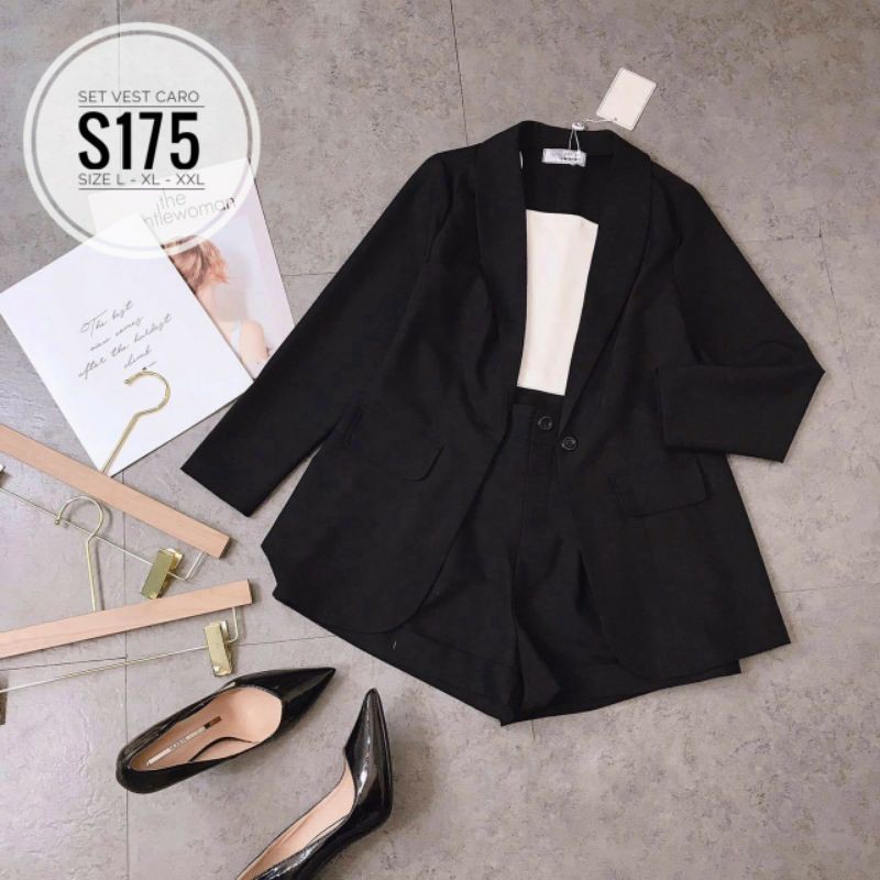 Set big size caro gồm quần, áo vest, áo dây có nhiều màu chọn lựa từ 60kg-90kg