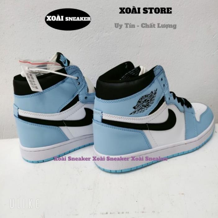 Giày thể thao jd cổ cao xanh blue, giày jd1 low xanh trắng Xoài Sneaker86 hàng full size full phụ kiện.