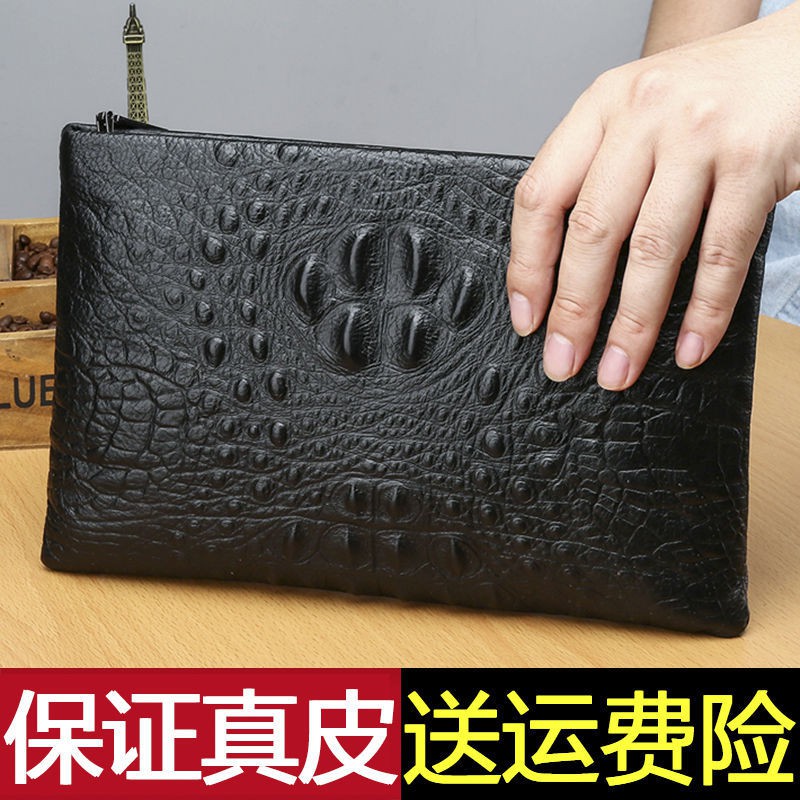 Ví cầm tay họa tiết da cá sấu thời trang công sở cho nam | BigBuy360 - bigbuy360.vn