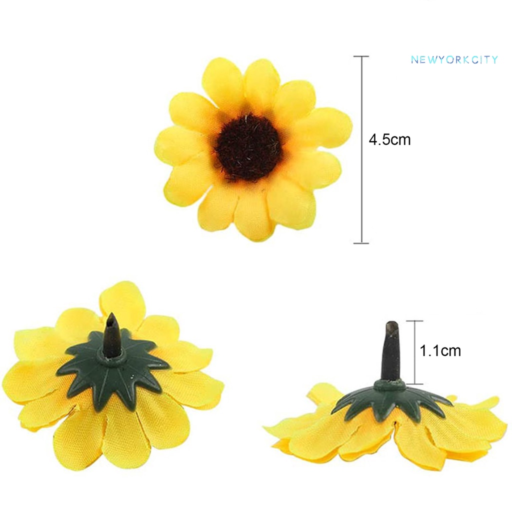 Set 50 Bông Hoa Hướng Dương Nhân Tạo Bằng Nhựa Dùng Trang Trí