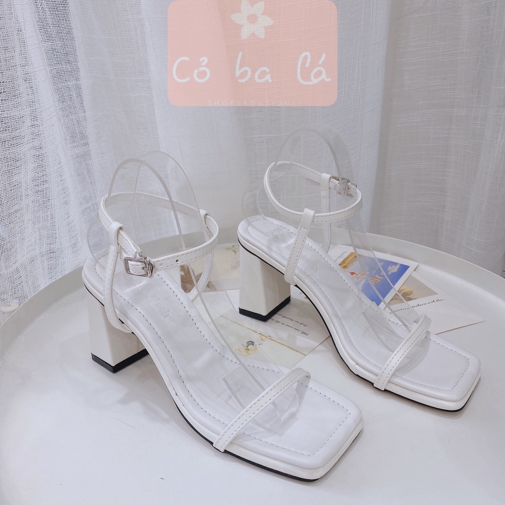 GIÀY CAO GÓT NỮ COBALA SHOES - GIÀY SANDAL NỮ THỜI TRANG GÓT VUÔNG QUAI MẢNH 7CM TALON 2 LỚP - G21121600