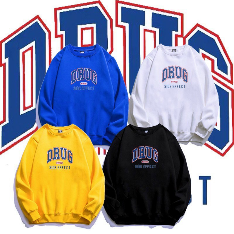 Áo sweater DRUG Áo hoodie nỉ bông tay dài unisex cao cấp thời trang nam nữa AQ