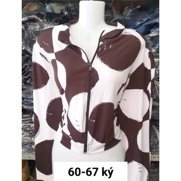 Áo khoác chống nắng thun aty đẹp có khoá kéo