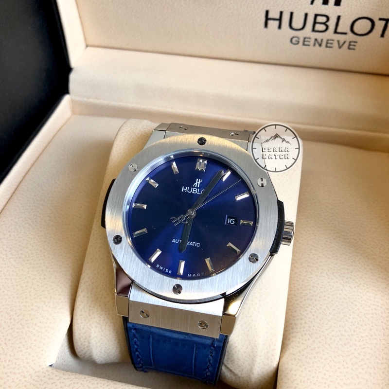 Đồng Hồ Nam Hublot Cơ Tự Động Size 42mm Class Màu Xanh Lịch Ngày Hàng Chuẩn Cao Cấp Fullbox | BigBuy360 - bigbuy360.vn