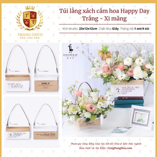 Túi xách đựng hoa happy day