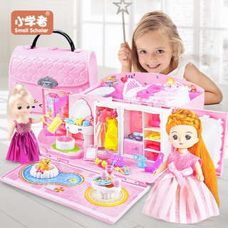 Bộ đồ chơi búp bê Barbie ngôi nhà ước mơ đẹp mắt cho trẻ em